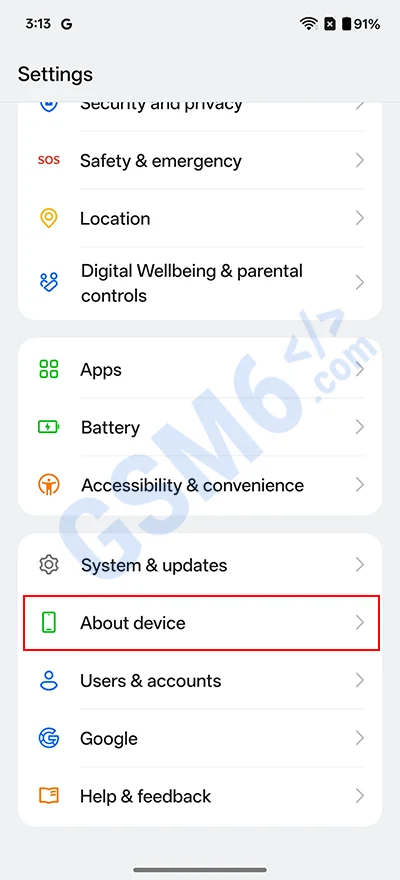 OnePlus About Device showing IMEI number