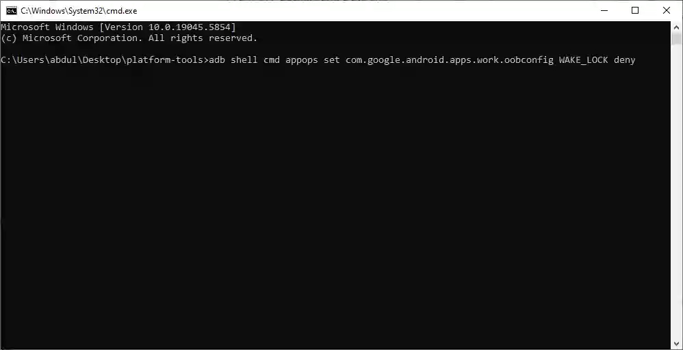 ADB commands to unlock carrier on Google Pixel showing command prompt interface