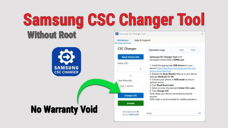 Samsung CSC Changer Tool V2.12.112025 - Change CSC without Root