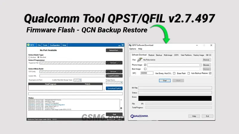 QPST 2.7.497 and QFIL: EDL Scope, Files, and Verification
