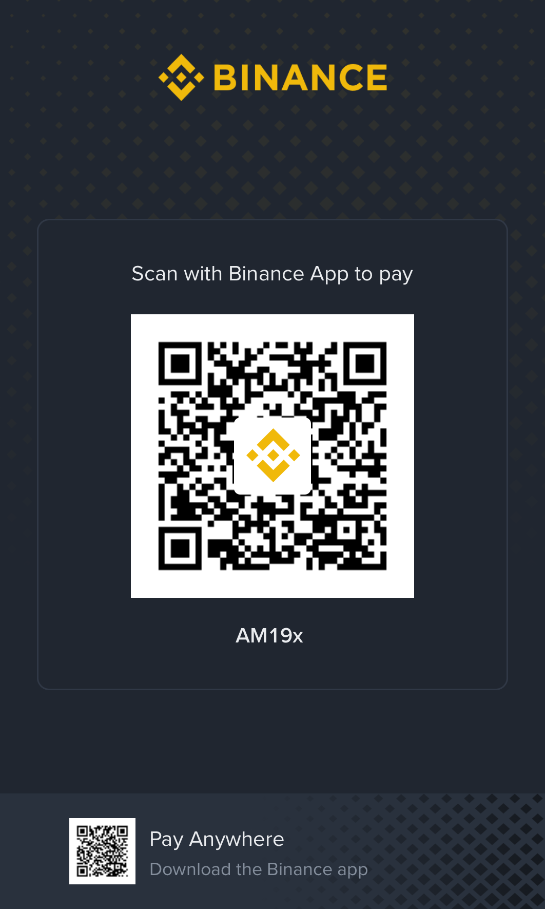 GSM6 Binance Pay QR code